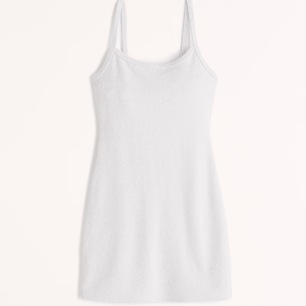 NWT White Terry cloth mini dress Abercrombie